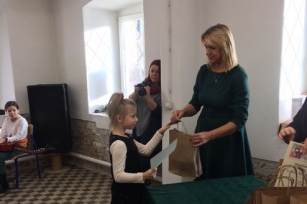 Odbiór nagrody przez Natalię