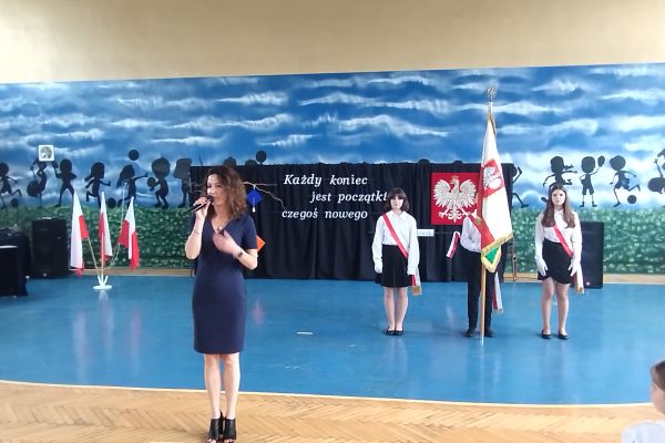 Przemówienie dyrektor szkoły p. Marzeny Wolskiej.