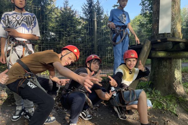 Zabawa w parku linowym