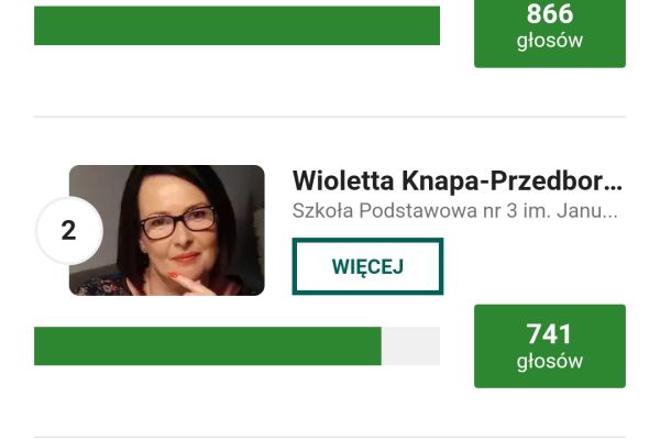 Głosowanie na nauczyciela
