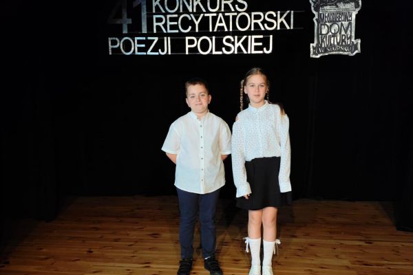 Martyna i Mateusz podczas konkursu