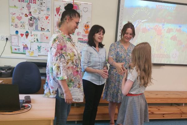 Odbiór nagrody i dyplomu