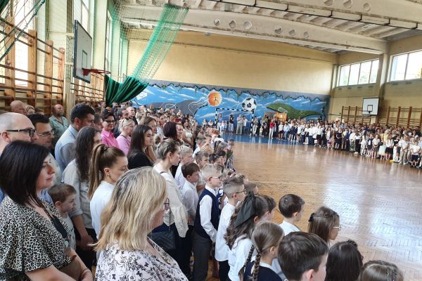 Tuż przed rozejściem się do klas