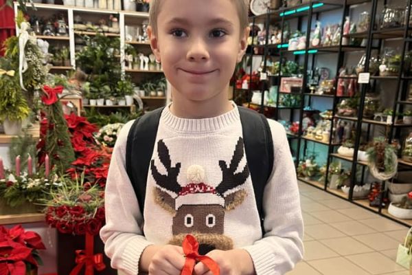 Warsztaty bożonarodzeniowe klasy 1b w CH Jantar
