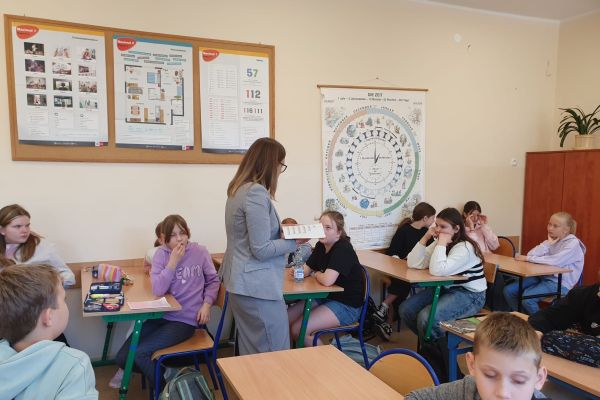 Wizyta Pani Prokurator Aleksandry Pryputniewicz w klasie IV C