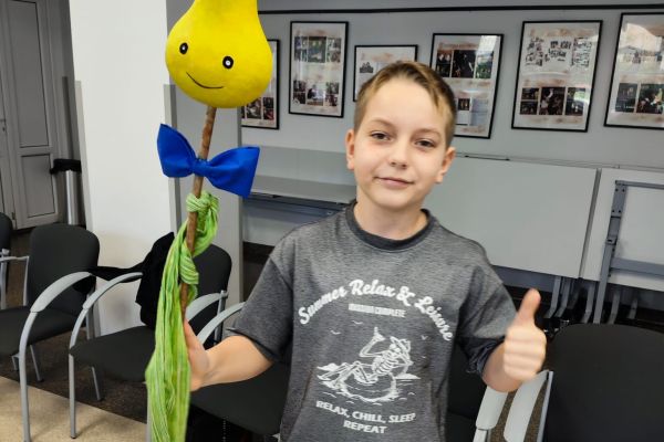 Udział klasy 6b w zajęciach teatralnych