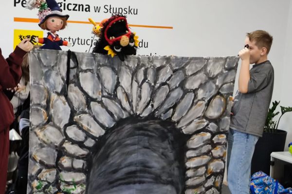 Udział klasy 6b w zajęciach teatralnych