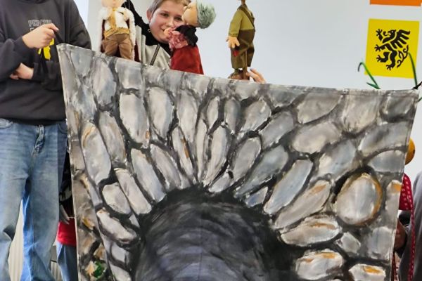 Udział klasy 6b w zajęciach teatralnych