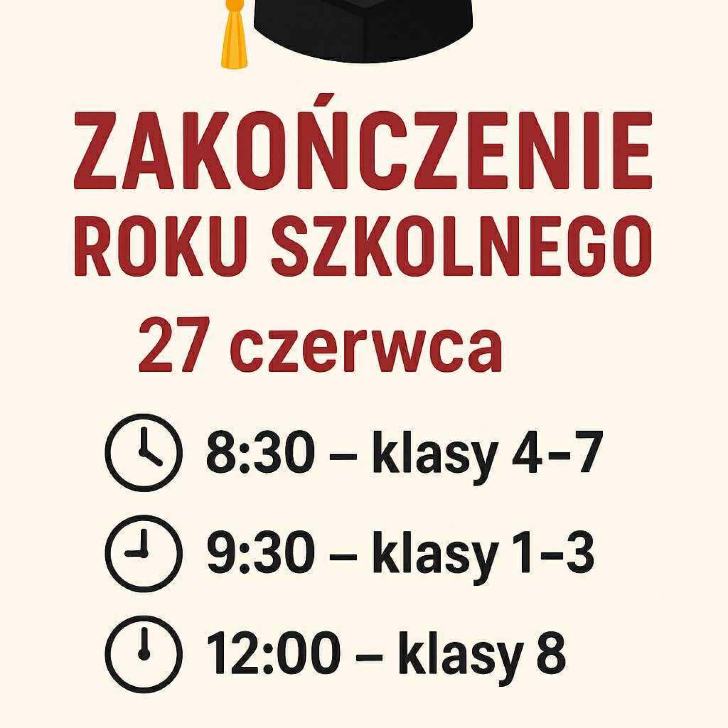 Uroczyste zakończenie roku szkolnego 2024/2025