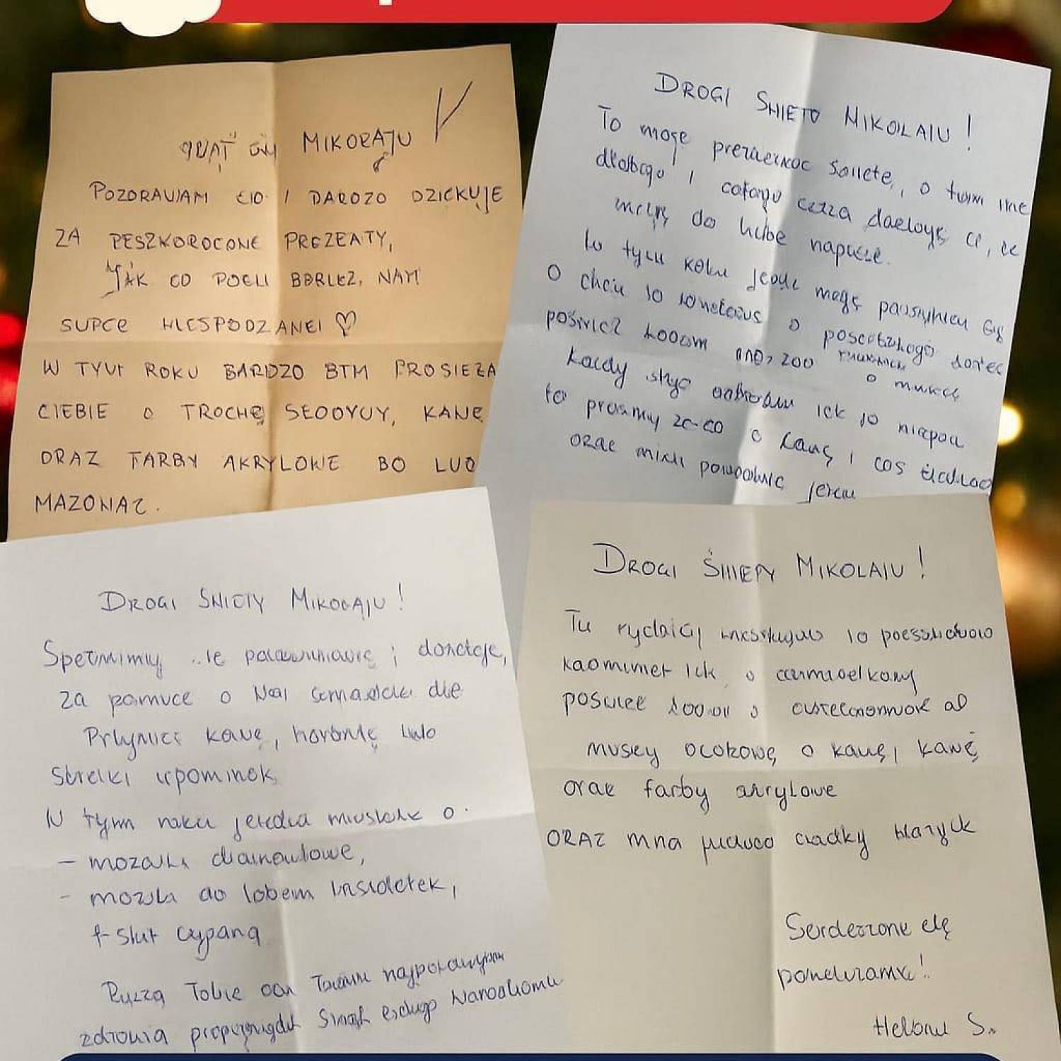AKCJA CHARYTATYWNA „Listy do Świętego Mikołaja”