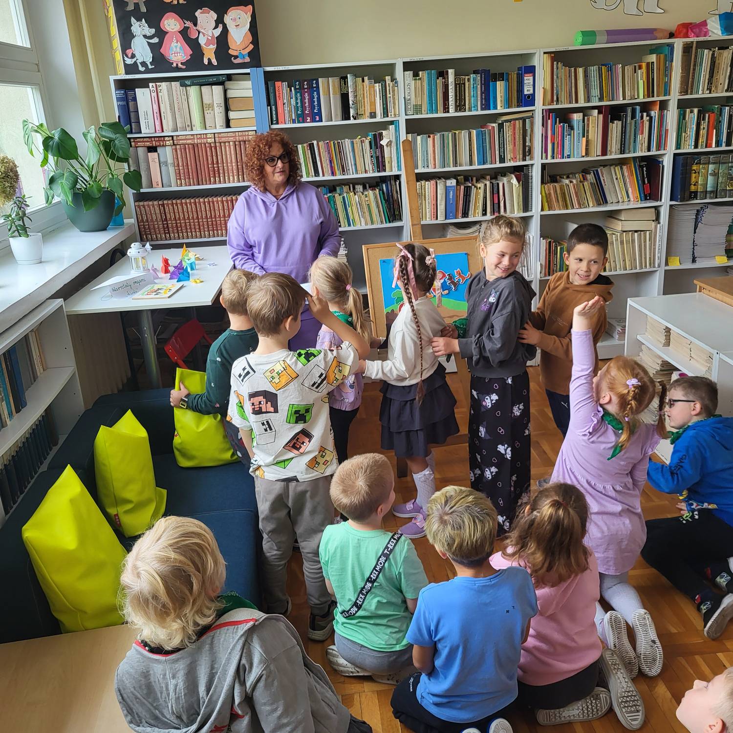 Pierwsza lekcja biblioteczna pierwszaków!